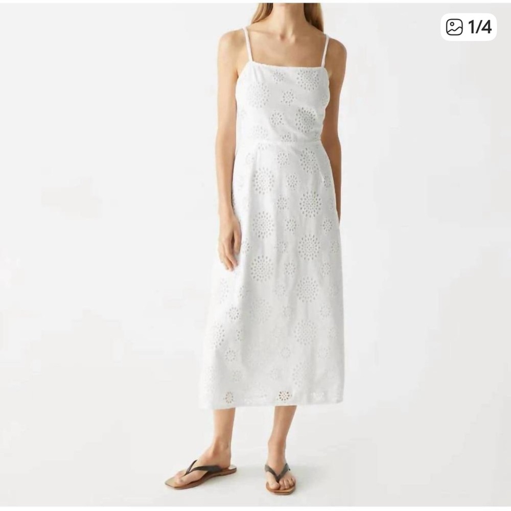 NEW without tags MICHAEL STARS allora eyelet midi dress in white